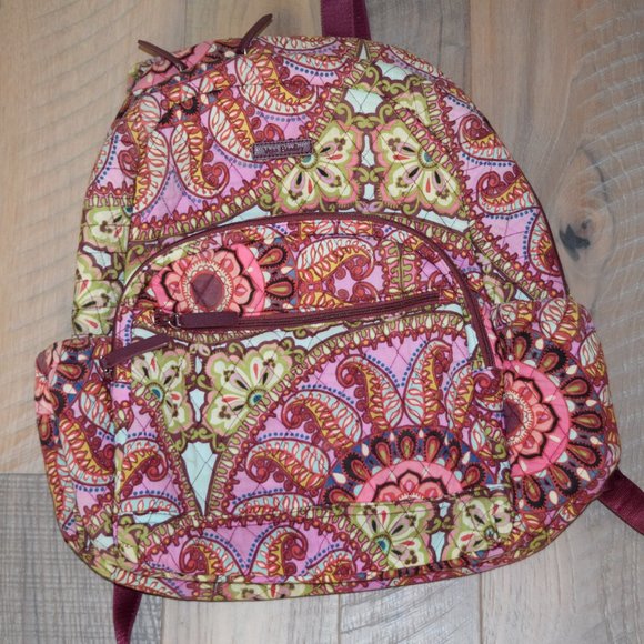 Vera Bradley RESORT MEDALLION Quilted Backpack Laptop Travel Bag Tote School Q52 main image 12